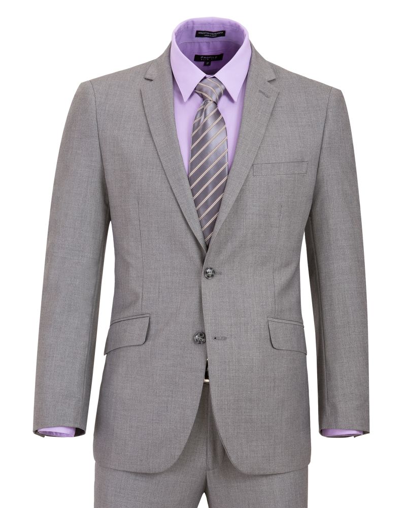 Hollywood Suit Men’s Slim Fit Solid Grey Suit