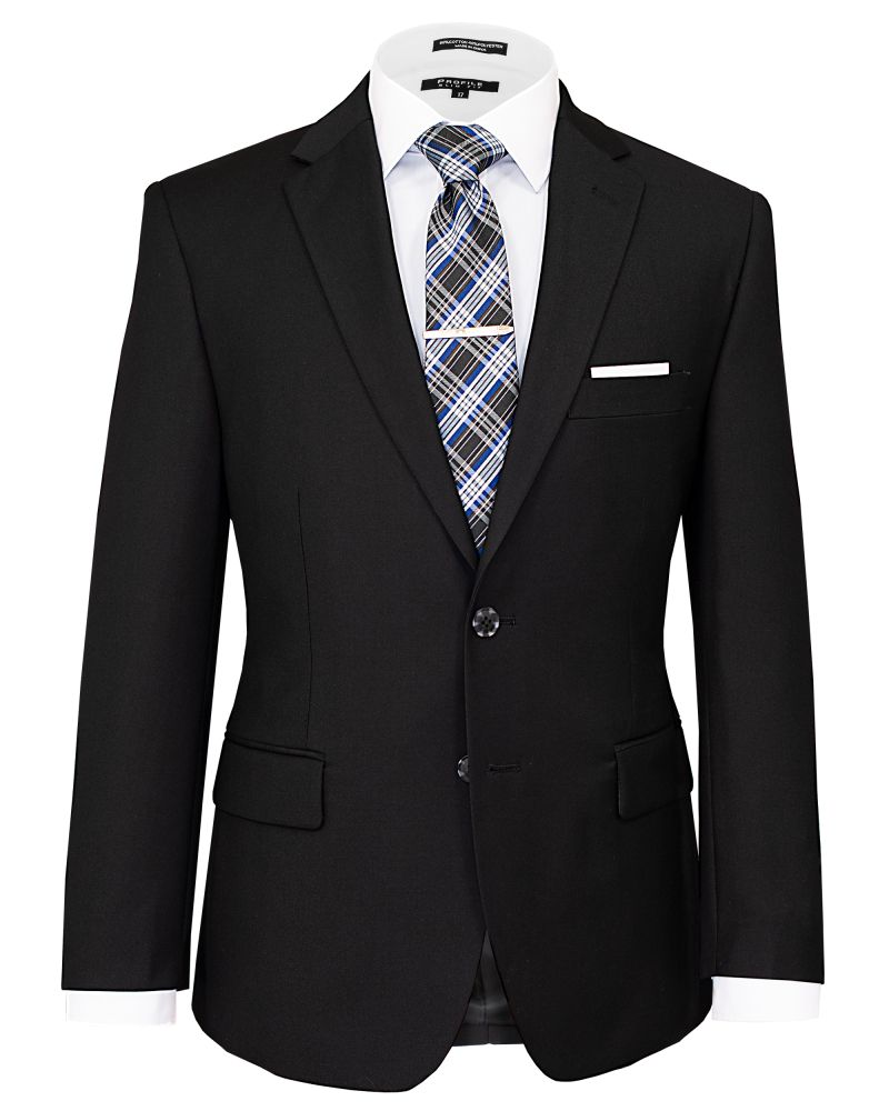 Hollywood Suit Solid Black Performance Stretch Modern Fit Suit