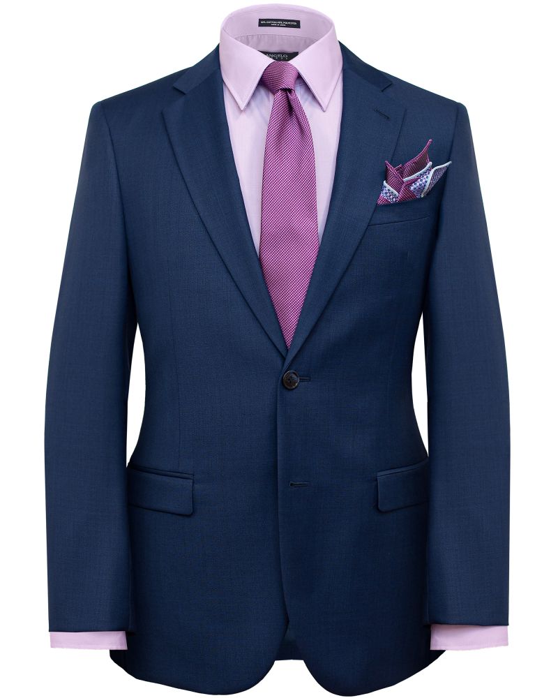 Hollywood Suit Navy Tailored Fit Wool Suit