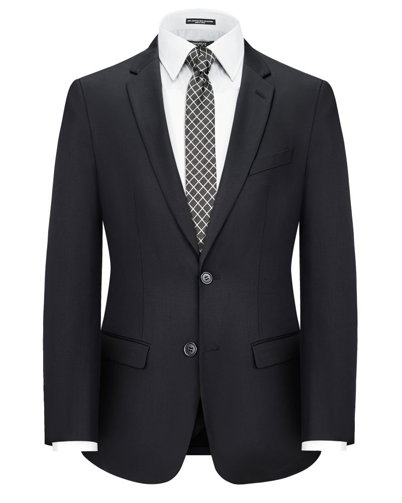 Hollywood Suit Black 100% Tailored Fit Suit