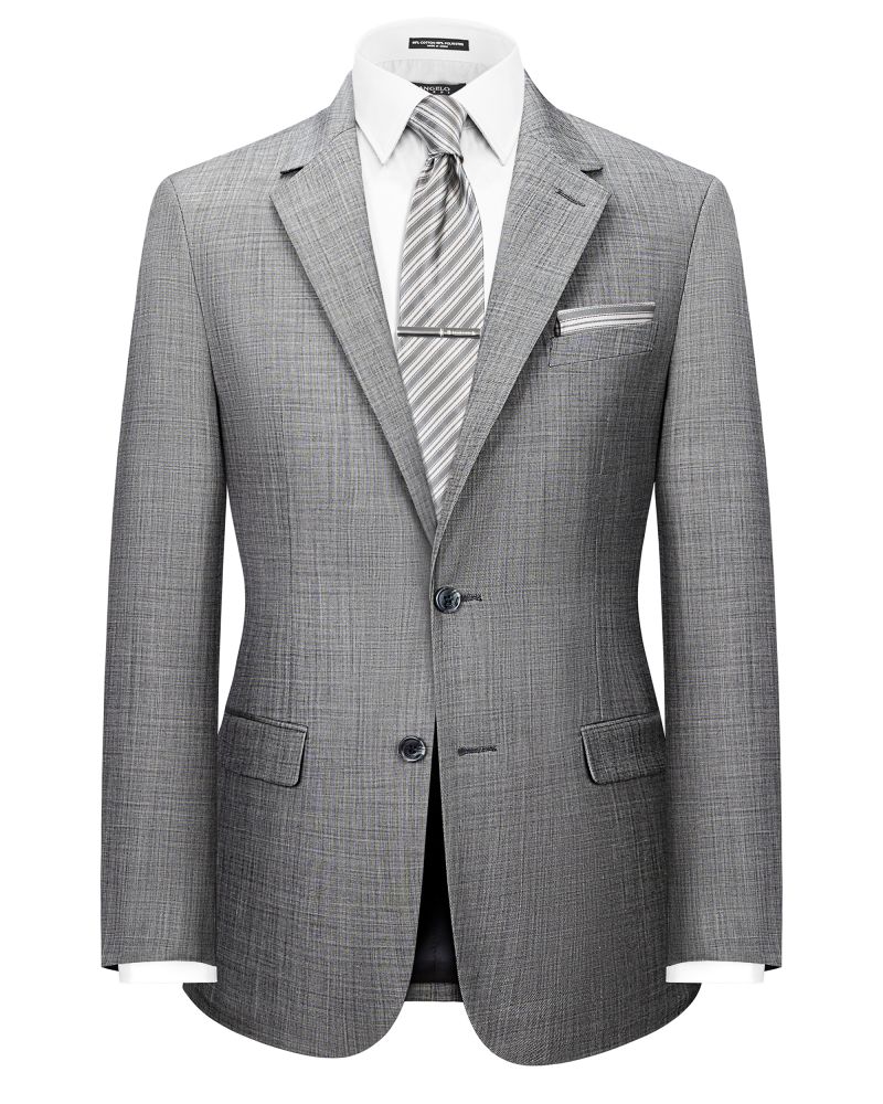 Hollywood Suit Grey Performance Wool Tailored Fit Suit