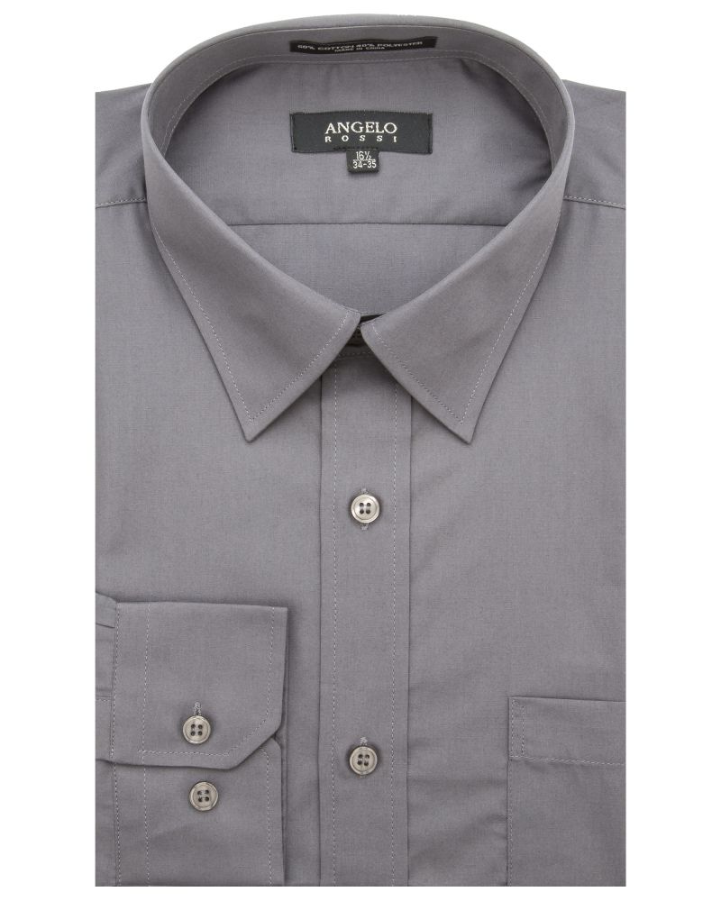 Angelo Rossi Charcoal Modern Fit Dress Shirt