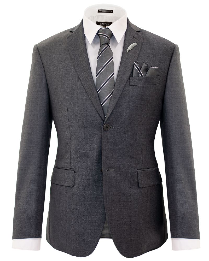 Salvatore Lorente Italian Wool Modern Fit Charcoal Suit