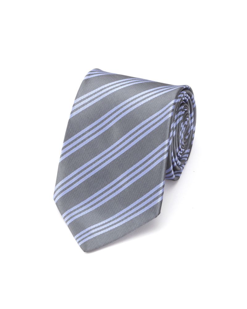 Hollywood Suit Pinstripe Grey Tie