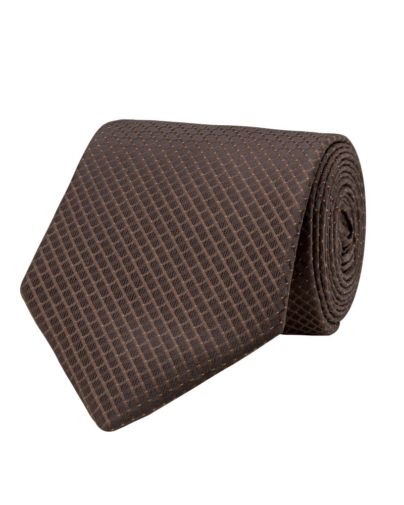 Hollywood Suit Diamond Weave Chocolate Tie