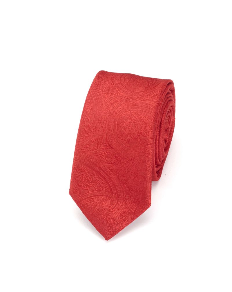 Profile Red Paisley Tie
