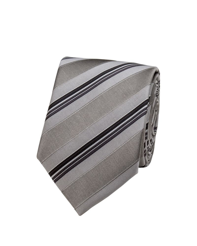 Profile Grey Lux Striped Tie