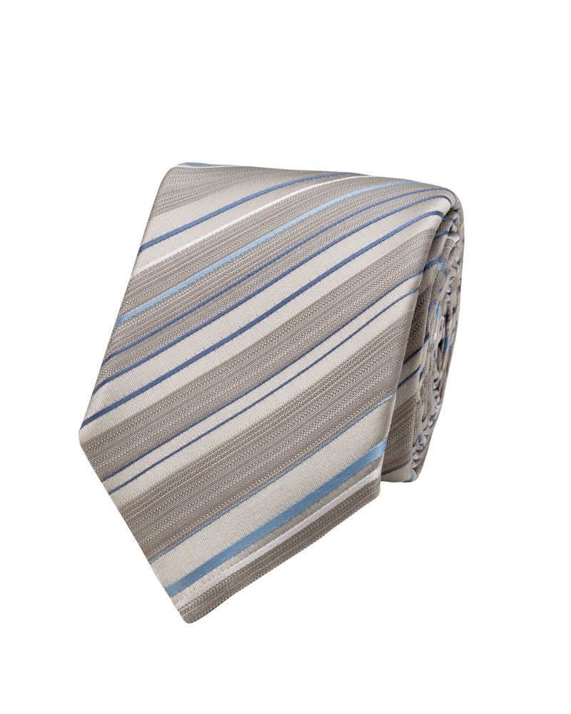 Profile Tan Contrast Multi Striped Tie