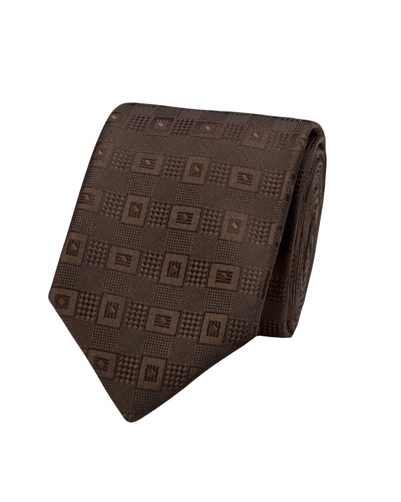 Profile Chocolate Square Weave Tie