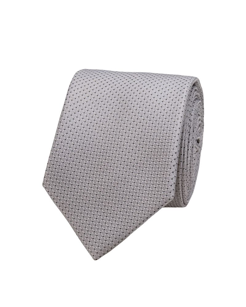 Profile Silver Mini Check Dotted Tie