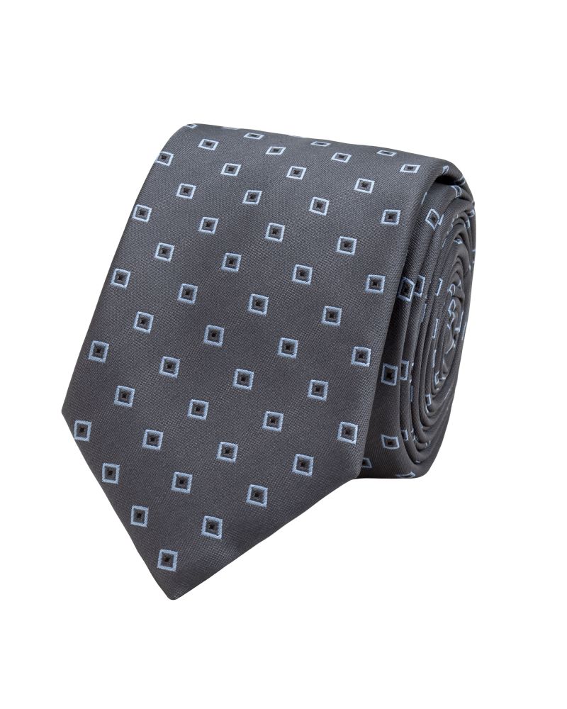 Profile Charcoal Layered Square Tie