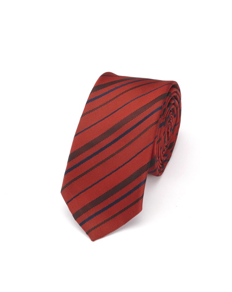 Profile Red New Age Striped Tie