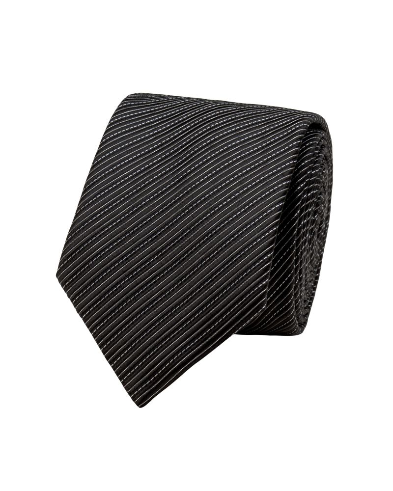 Profile Black Narrow Multi Striped Tie