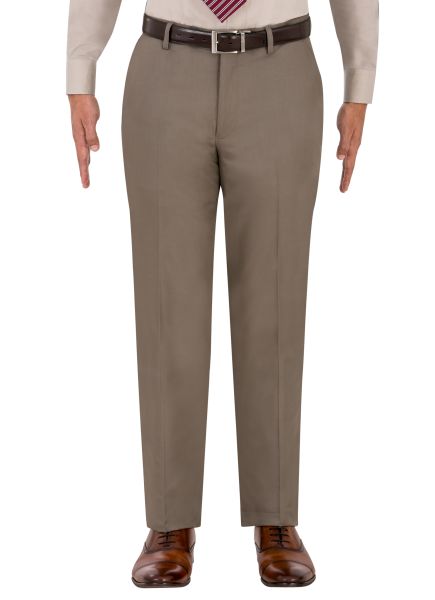 Marc Tulio Solid Taupe Dress Pants