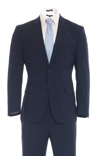 Cosani Blue Wool Windowpane Classic Fit Suit
