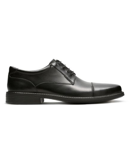 Bostonian Leather Wenham Cap Toe Black Shoe