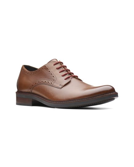 Bostonian Leather Maxton Plain Toe Dark Tan Shoe