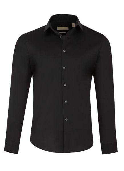Michael Kors Slim Fit Solid Black Dress Shirt