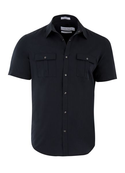 Calvin Klein Short Sleeve Tencel Black Shirt