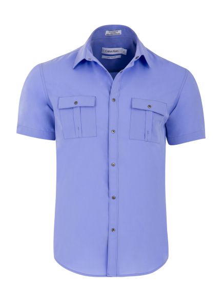 Calvin Klein Short Sleeve Tencel Lavender Shirt