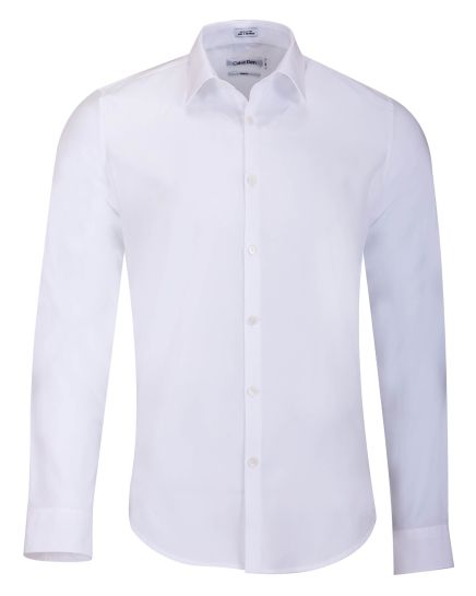 Calvin Klein Sportswear Slim Fit Long Sleeve White Sport Shirt