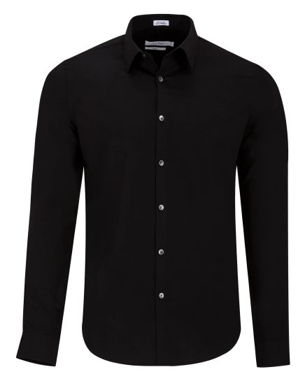 Calvin Klein Sportswear Slim Fit Long Sleeve Black Carbon Sport Shirt