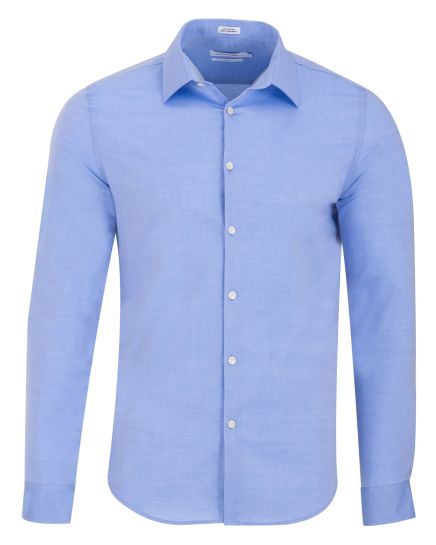 Calvin Klein Sportswear Slim Fit Long Sleeve Blue Patch Sport Shirt