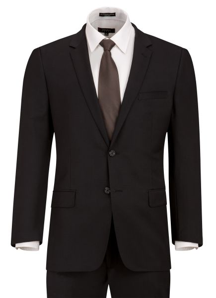 Giorgio by Giorgio Cosani Solid Wool & Cashmere Black Suit