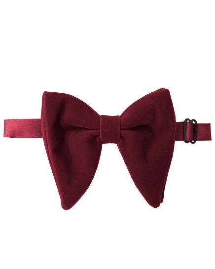 Hollywood Suit Exaggerated Burgundy Fashion Bow Tie