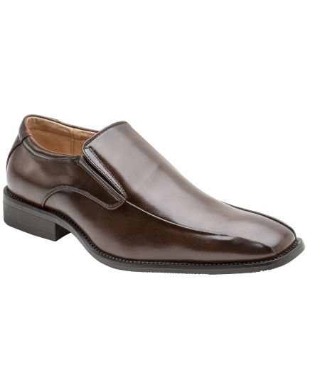 Miko Lotti Bicycle Toe Leather Formal Wine Loafer