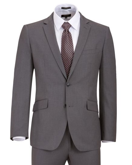 Hollywood Suit Men’s Slim Fit Cotton Blend Solid Charcoal Suit