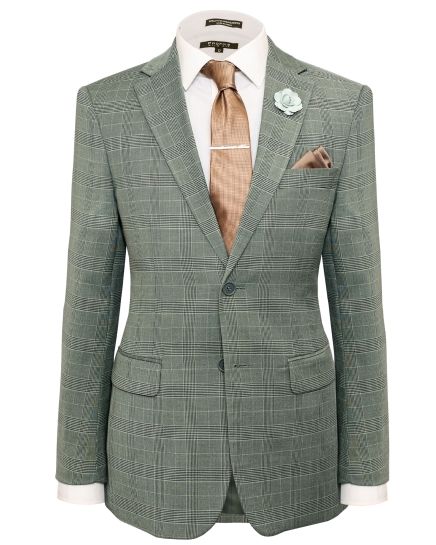 Hollywood Suit Sage Glen Check Modern Fit Suit