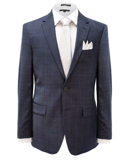 Hollywood Suit Navy Windowpane Modern Fit Suit