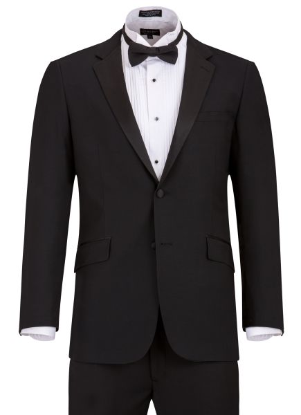 Hollywood Suit Slim Fit Faille Wool & Cashmere Black Tux