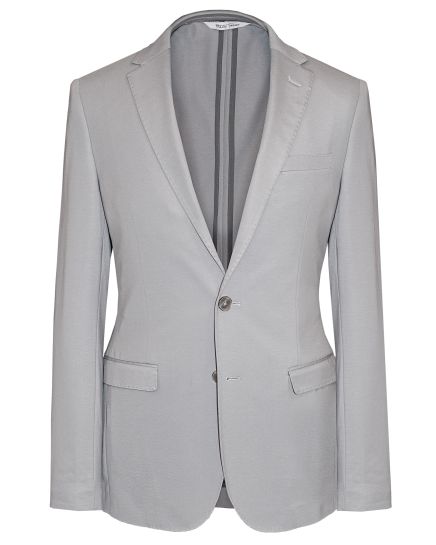 Friday Threads Light Grey Slim Fit Stretch Suit Jacket Separate