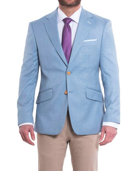 Hollywood Suit Light Blue Modern Fit Sport Coat