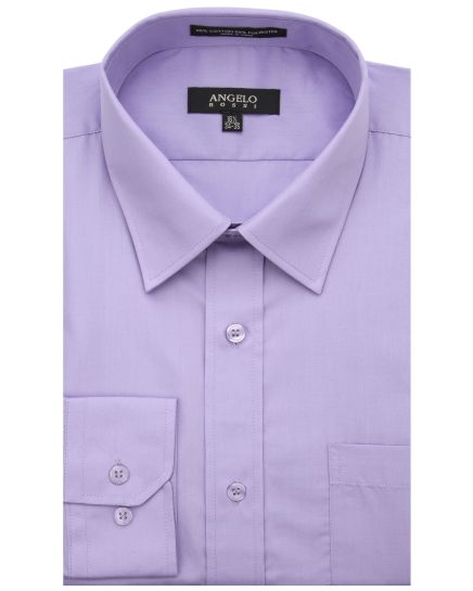 Angelo Rossi Lavender Modern Fit Dress Shirt