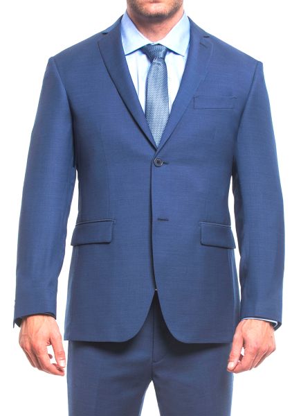 Salvatore Lorente Solid Modern Fit Blue Suit