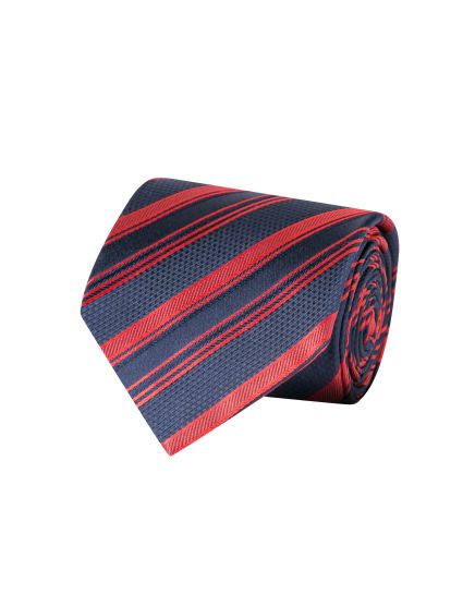 Giorgio Cosani Red Multi Patriotic Tonal Stripe Silk Tie