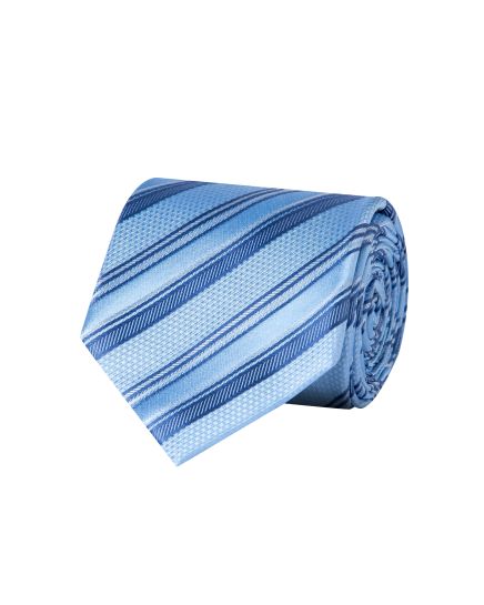 Giorgio Cosani Baby Blue Weave Multi Stripe Silk Tie