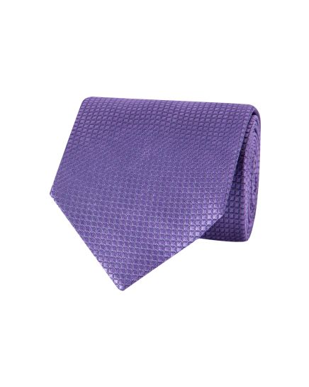 Giorgio Cosani Lavender Toned Mini Check Silk Tie