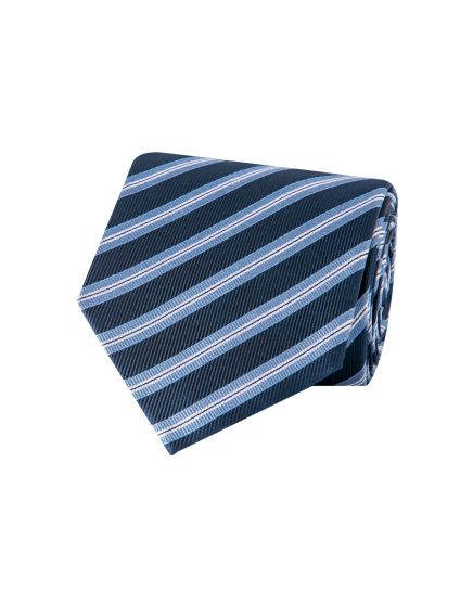 Giorgio Cosani Blue Regimental Stripe Silk Tie