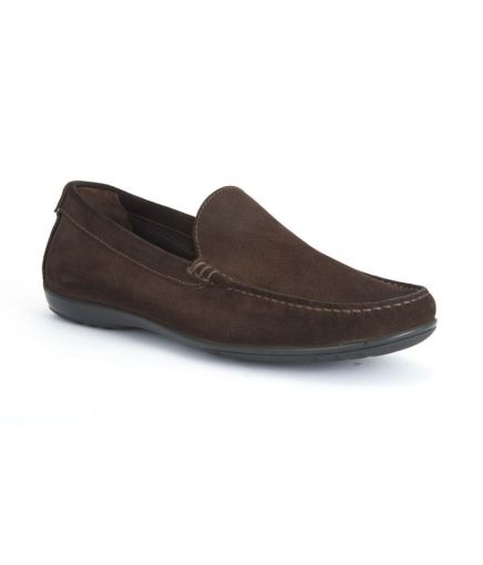 Armani Chocolate Suede Loafers