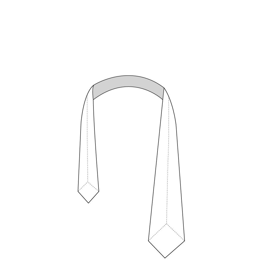 Step 1 Drape tie around your neck with the face of the tie is double the length of the thinner side.