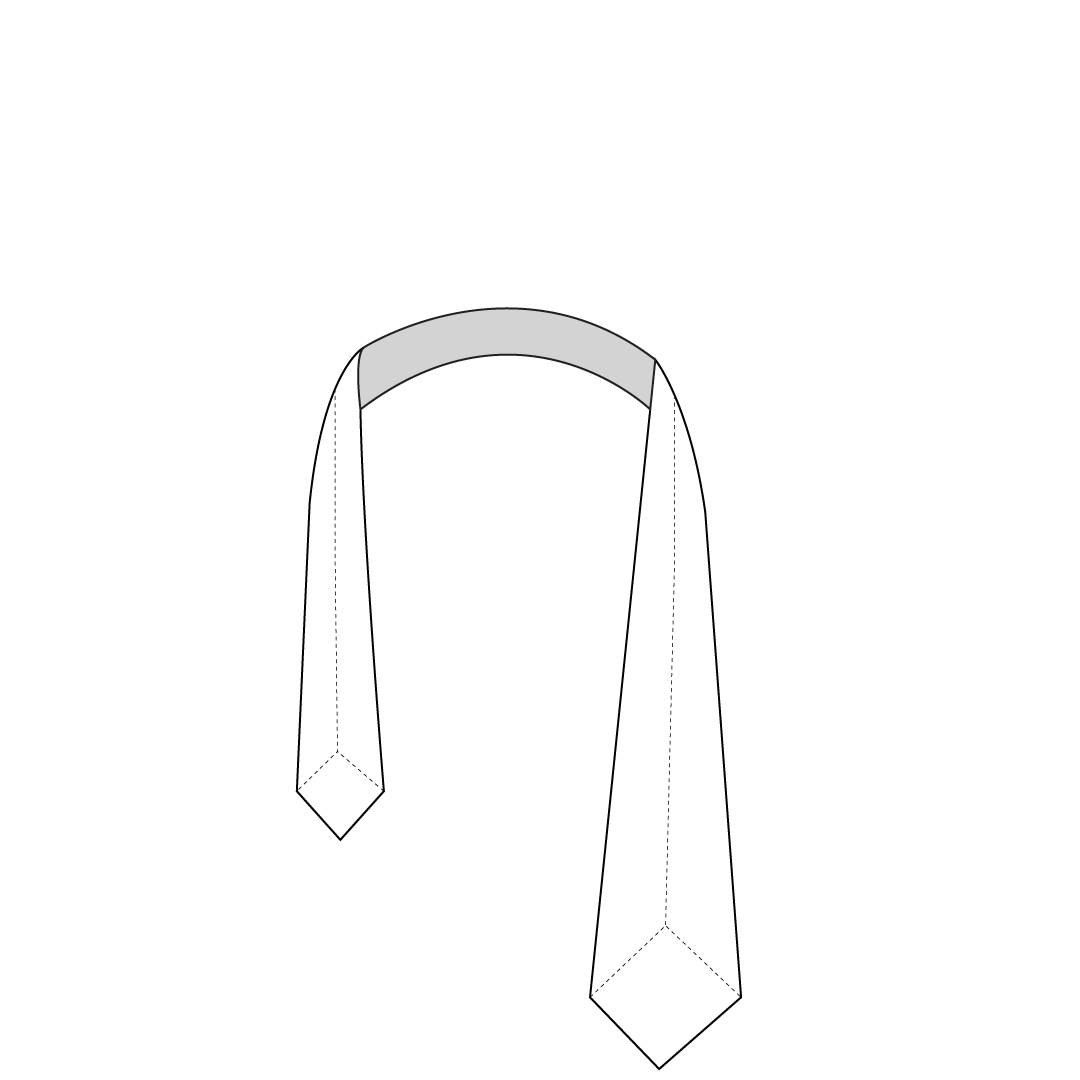 Step 1 Drape tie around your neck with the face of the tie is double the length of the thinner side.