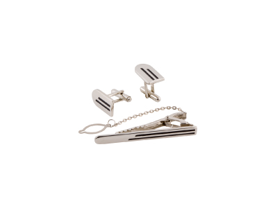 Shop this Cufflink & Tie Clip Set only $9.99 in two colors